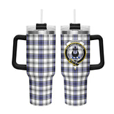 Hannay Modern Tartan Crest 40 oz Insulated Tumbler with Handle